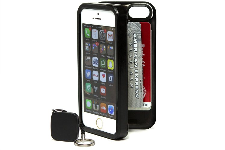 Wallet Iphone 5/5s Wallet Case With Bluetooth Tether & Tracking Black